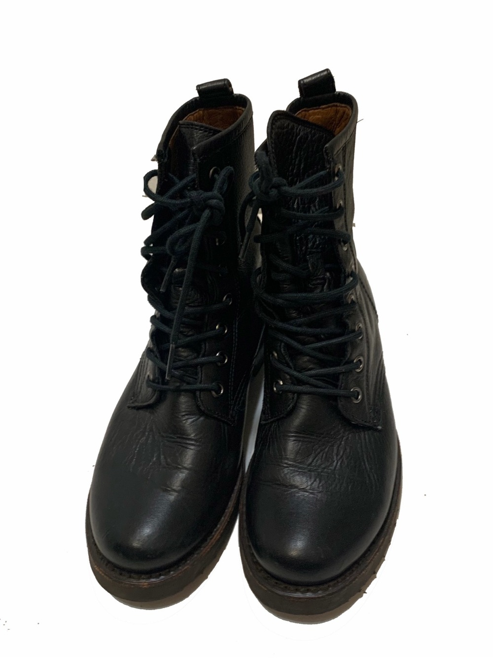 Frye Veronica Women's Black Combat Lace-Up Boots - Picture 4 of 6